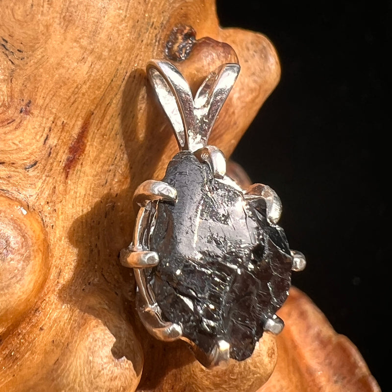 Raw Shungite Pendant Silver Elite Noble #7157-Moldavite Life