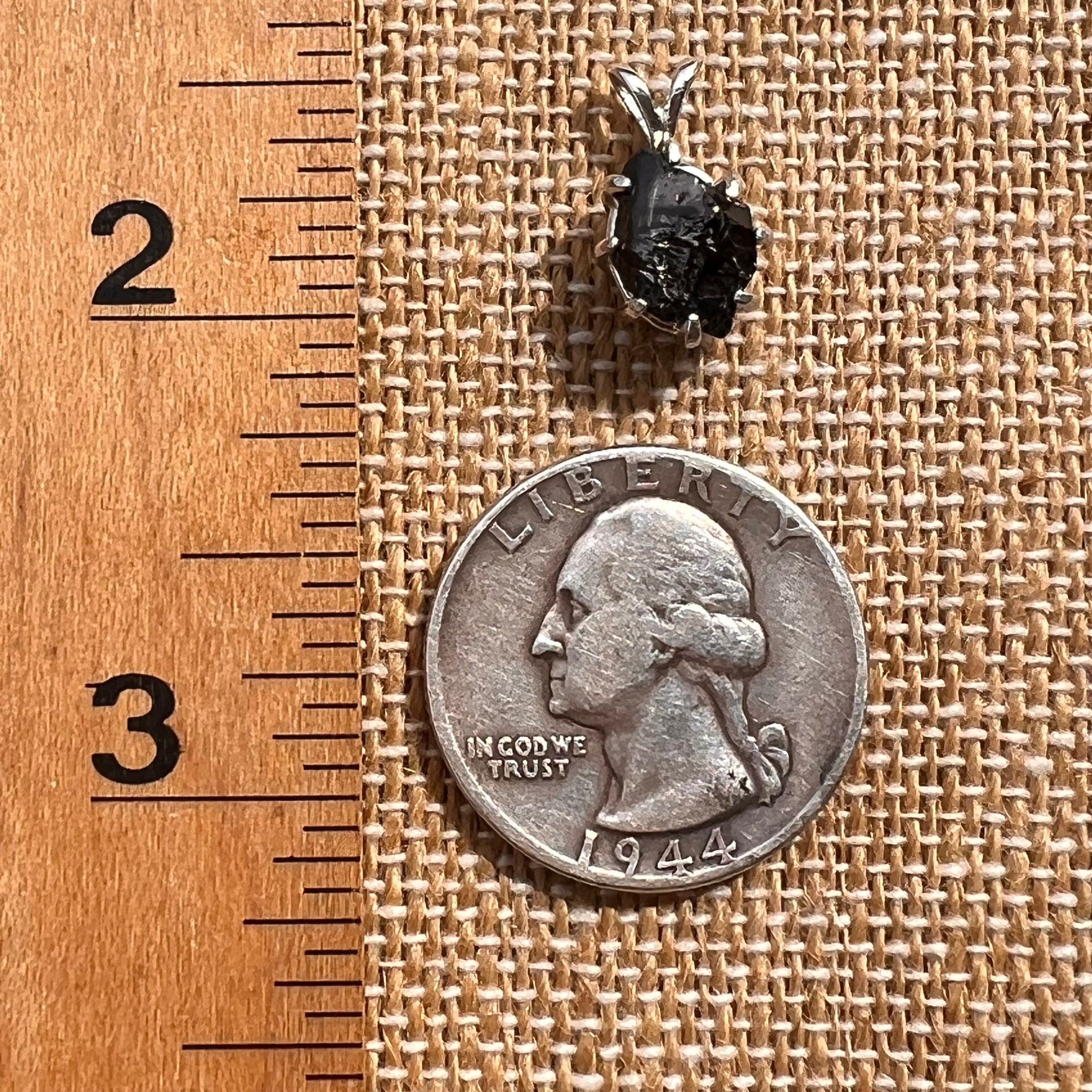 Raw Shungite Pendant Silver Elite Noble #7157-Moldavite Life