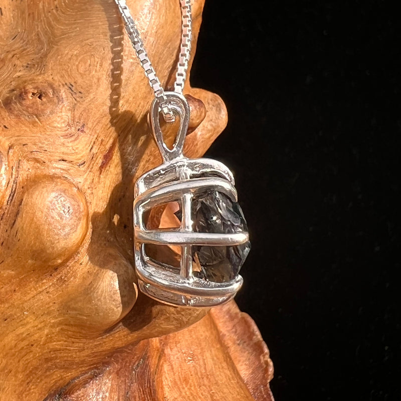 Raw Shungite Pendant Silver Elite Noble #7164-Moldavite Life