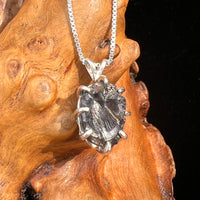 Raw Shungite Pendant Silver Elite Noble #7170-Moldavite Life
