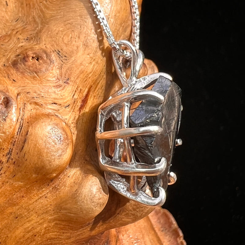 Raw Shungite Pendant Silver Elite Noble #7171-Moldavite Life