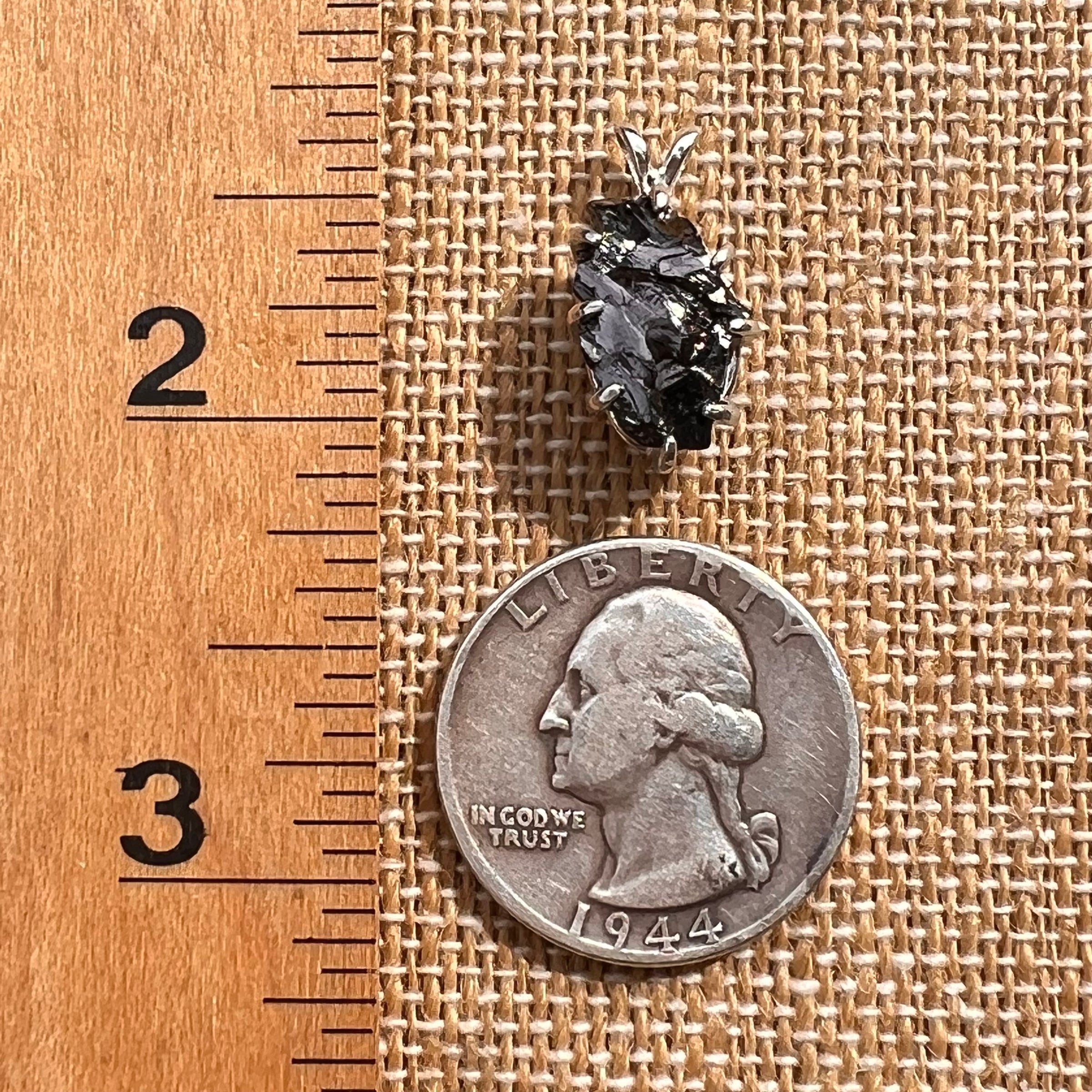 Raw Shungite Pendant Silver Elite Noble #7174-Moldavite Life