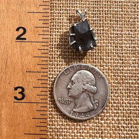 Raw Shungite Pendant Silver Elite Noble #7188-Moldavite Life