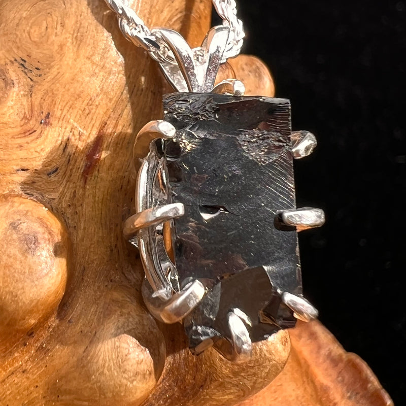 Raw Shungite Pendant Silver Elite Noble #7194-Moldavite Life
