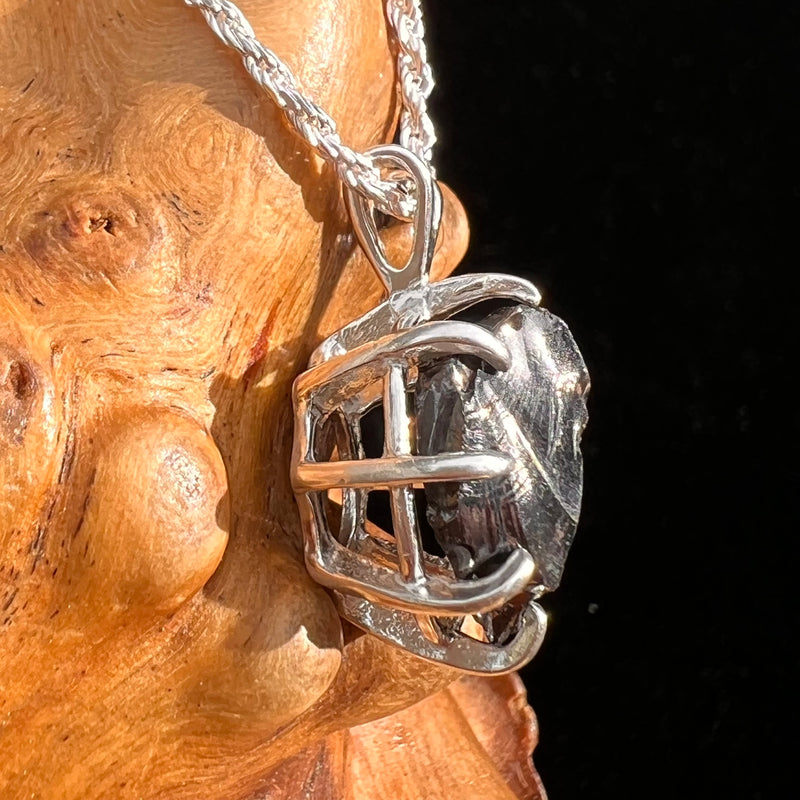 Raw Shungite Pendant Silver Elite Noble #7198-Moldavite Life