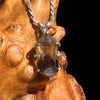 Raw Smoky Citrine Crystal Pendant Sterling #6759-Moldavite Life