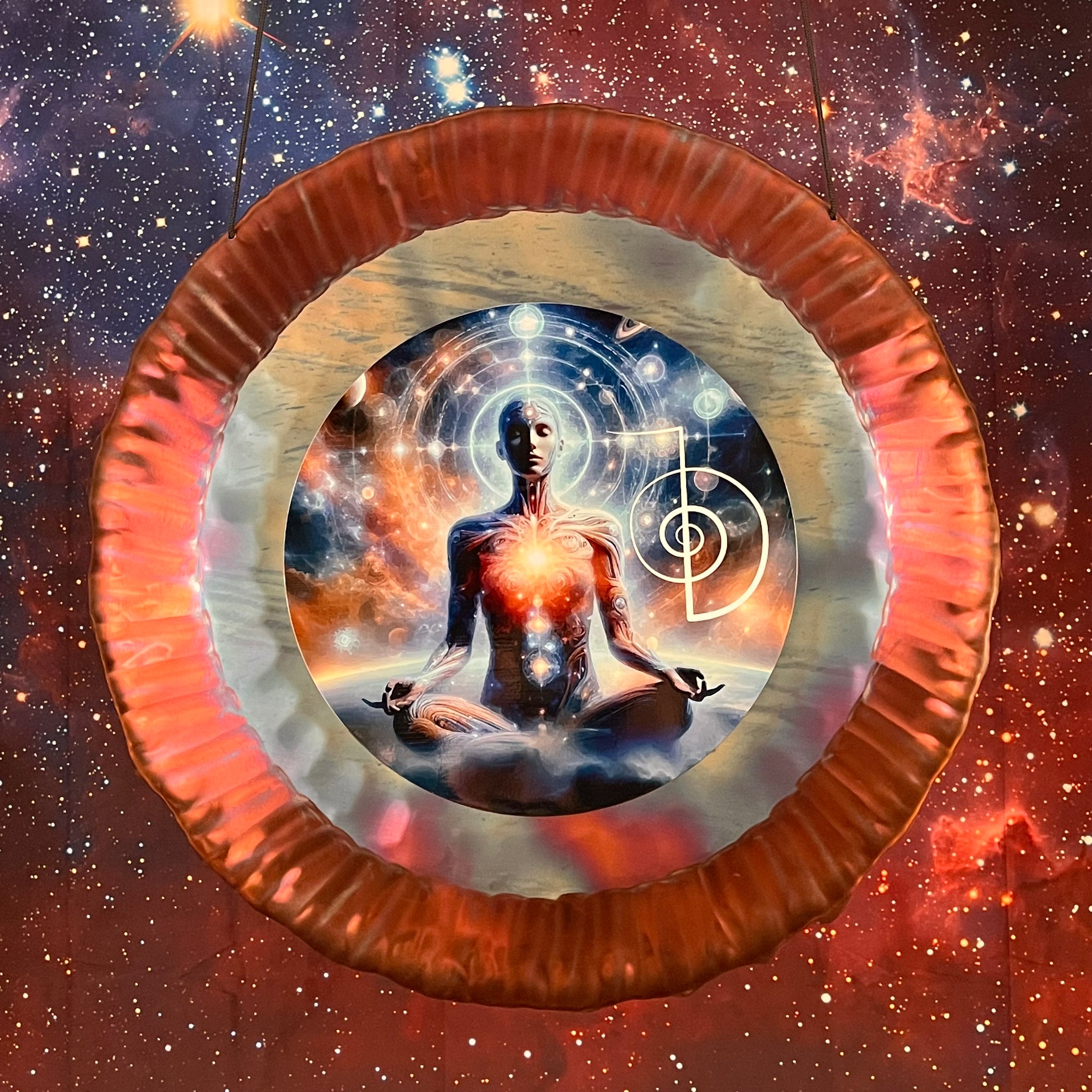 Reiki Gong 24"-Moldavite Life