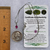 Rubellite Pink Tourmaline & Moldavite Necklace Sterling #5207-Moldavite Life