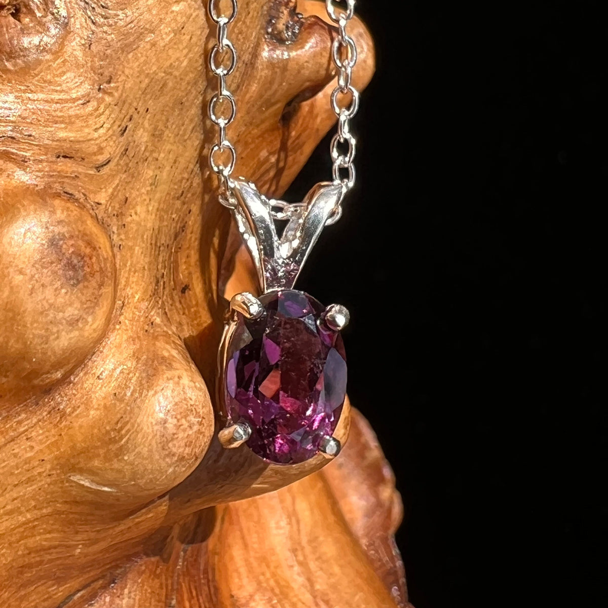 Rubellite Pink Tourmaline Necklace Sterling #5155-Moldavite Life