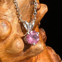 Rubellite Pink Tourmaline Necklace Sterling #5158-Moldavite Life