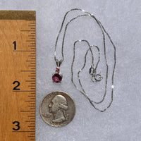 Rubellite Pink Tourmaline Necklace Sterling #5160-Moldavite Life