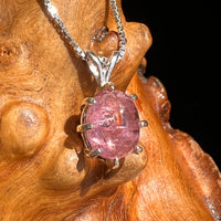 Rubellite Pink Tourmaline Pendant Sterling #5151-Moldavite Life