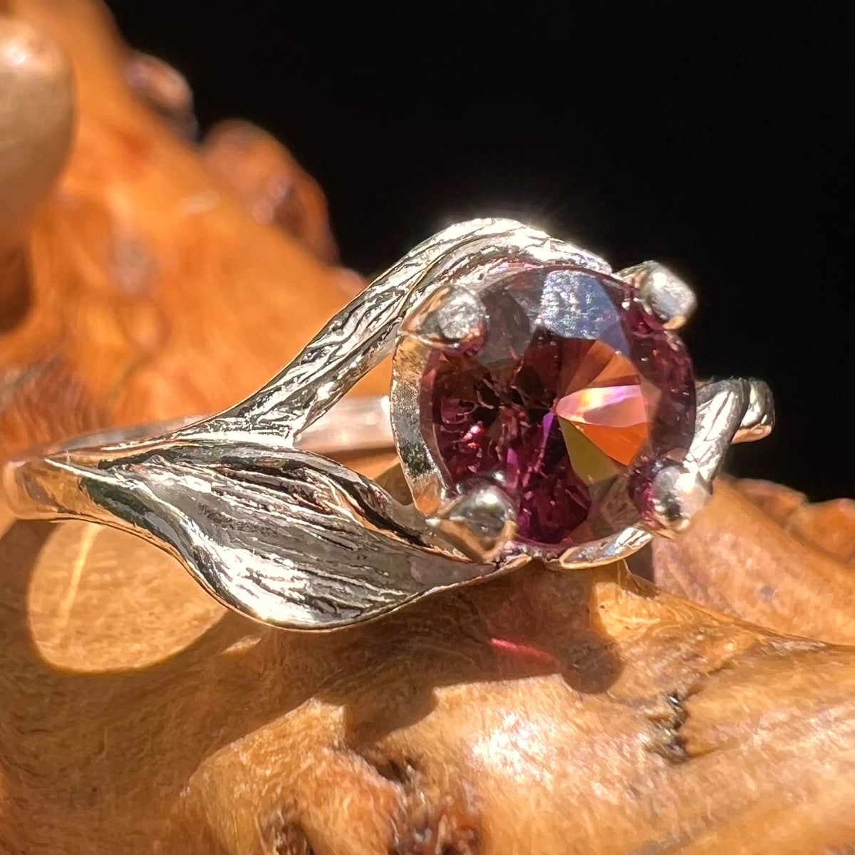 Rubellite Pink Tourmaline Ring Sterling Silver #5146-Moldavite Life