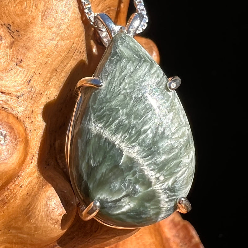 Seraphinite Pendant Sterling Silver #6555-Moldavite Life