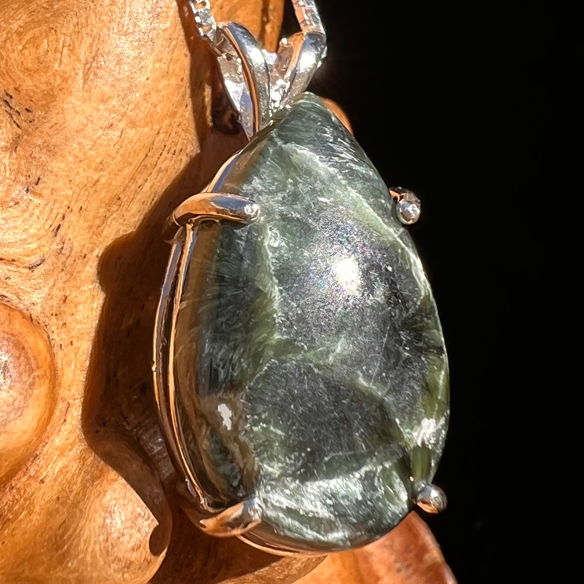 Seraphinite Pendant Sterling Silver #6556-Moldavite Life