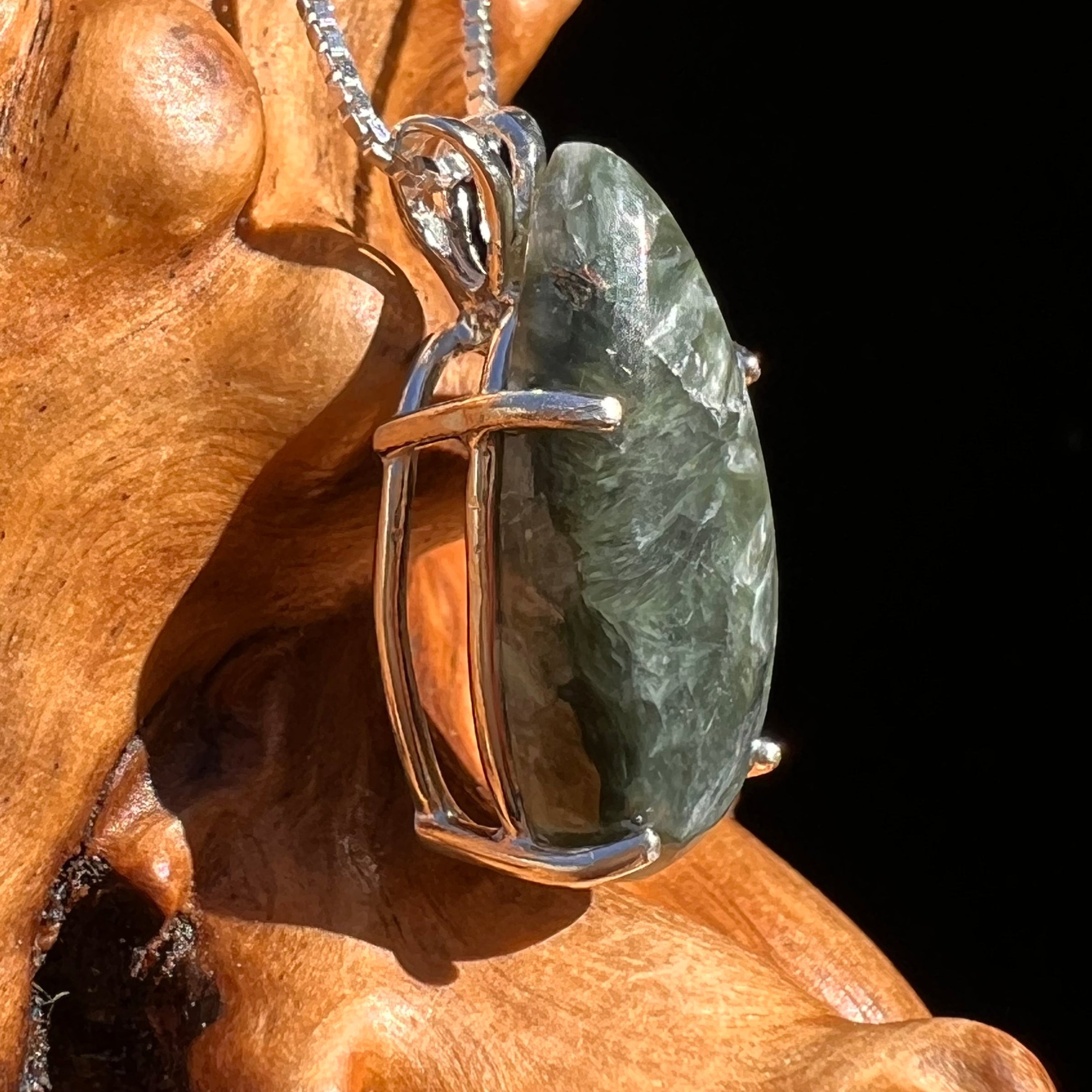 Seraphinite Pendant Sterling Silver #6558-Moldavite Life