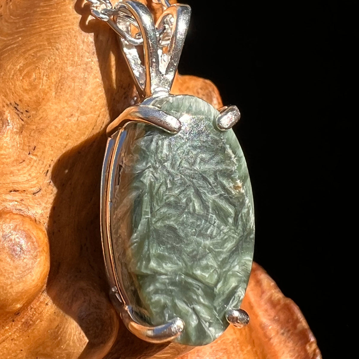 Seraphinite Pendant Sterling Silver #6560-Moldavite Life