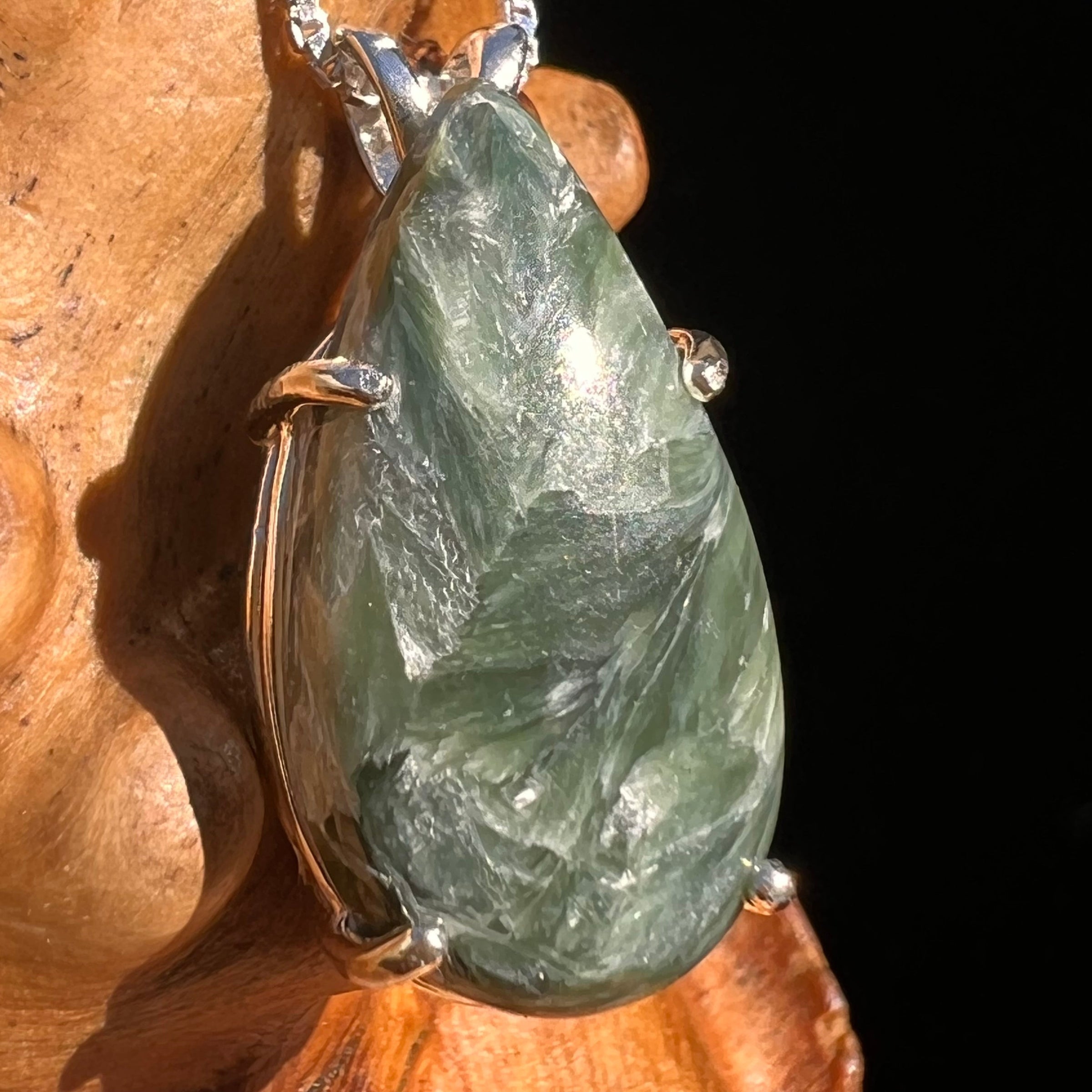 Seraphinite Pendant Sterling Silver #6562-Moldavite Life