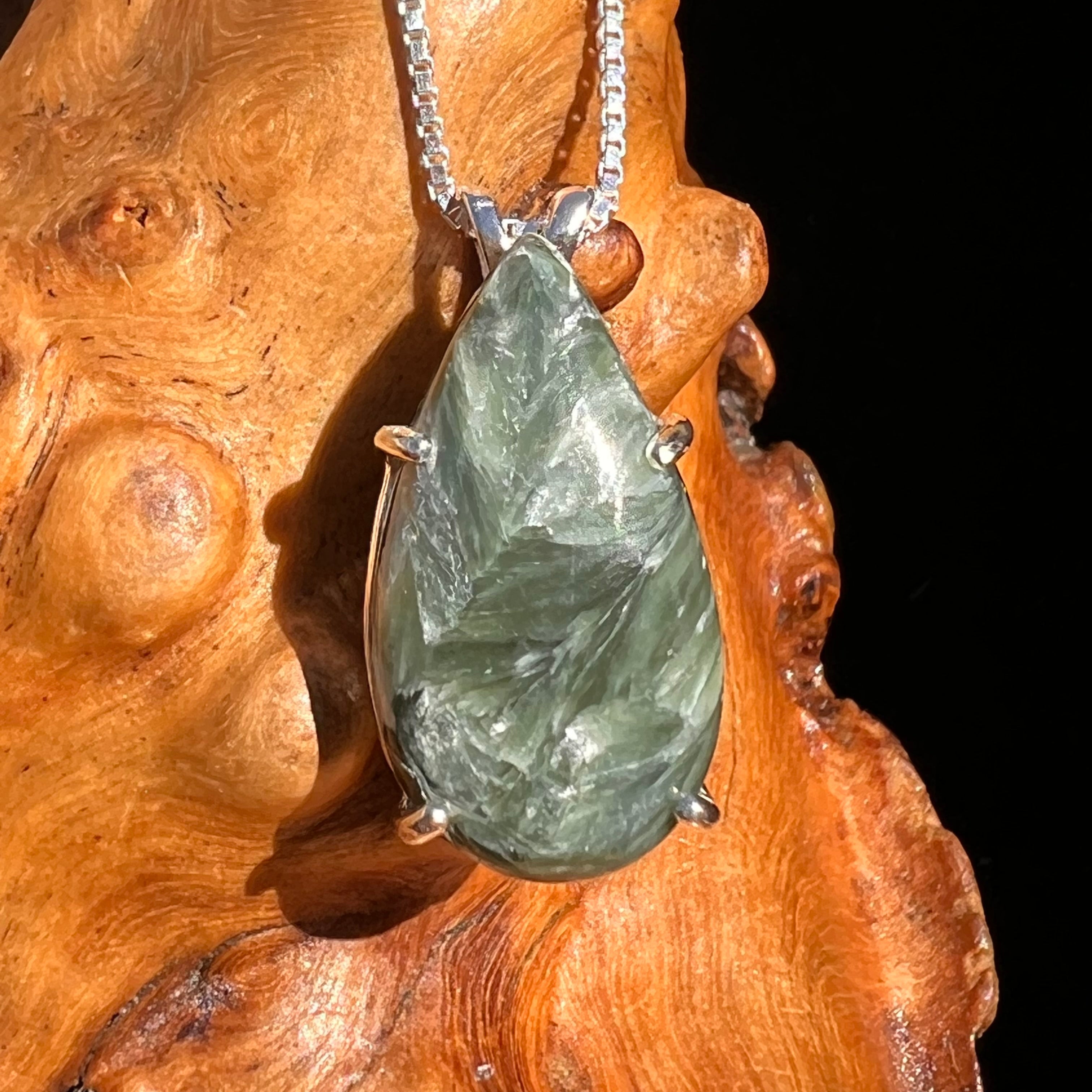 Seraphinite Pendant Green Seraphinite PENDANT Jewelry Seraphinite Healing Necklace Artisan Jewelry outlet Gift Her Him Stone Size 27x40 MM C-727