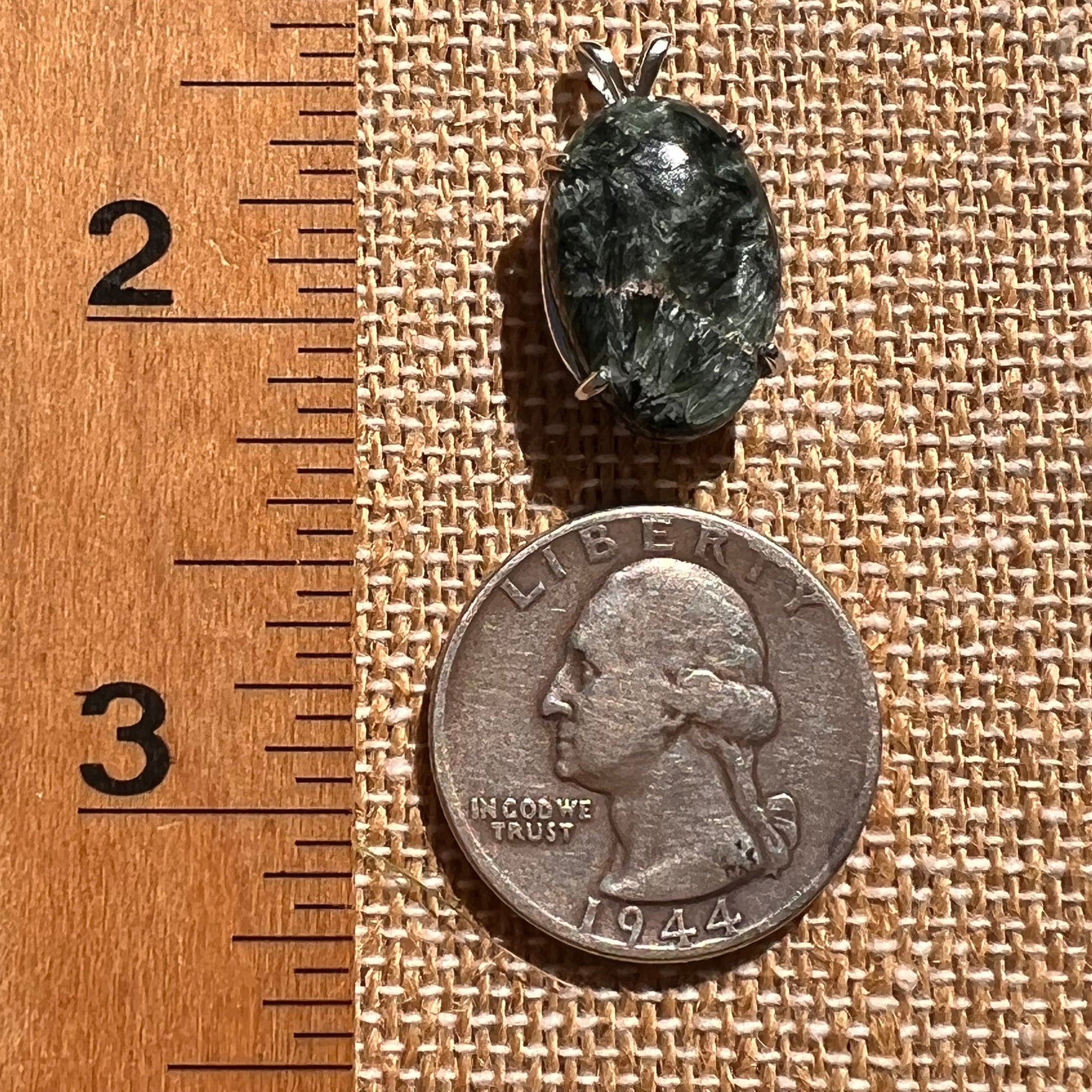 Seraphinite Pendant Sterling Silver #6563-Moldavite Life