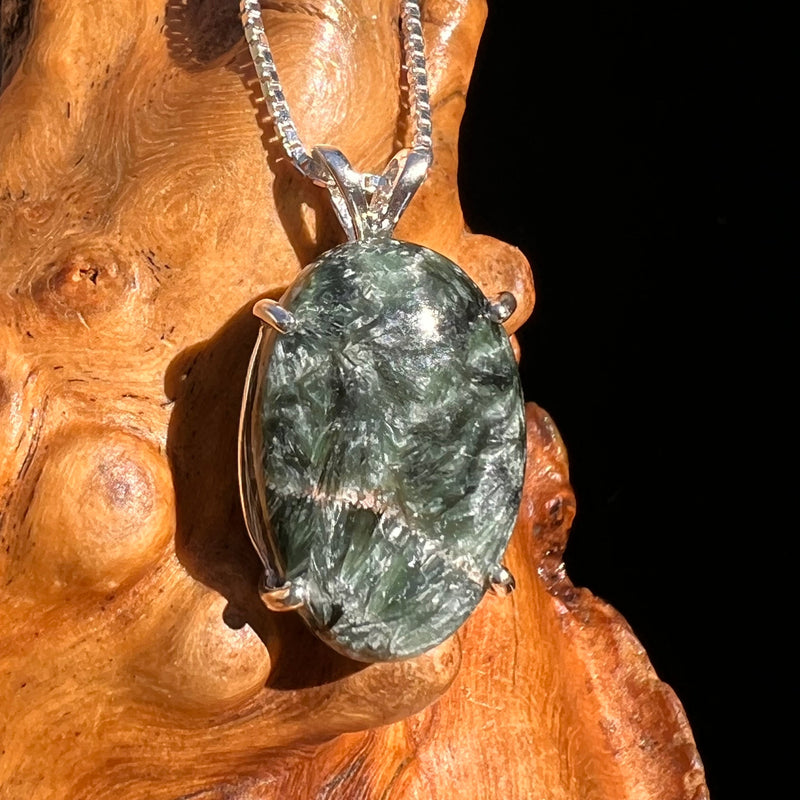 Seraphinite Pendant Sterling Silver #6563-Moldavite Life