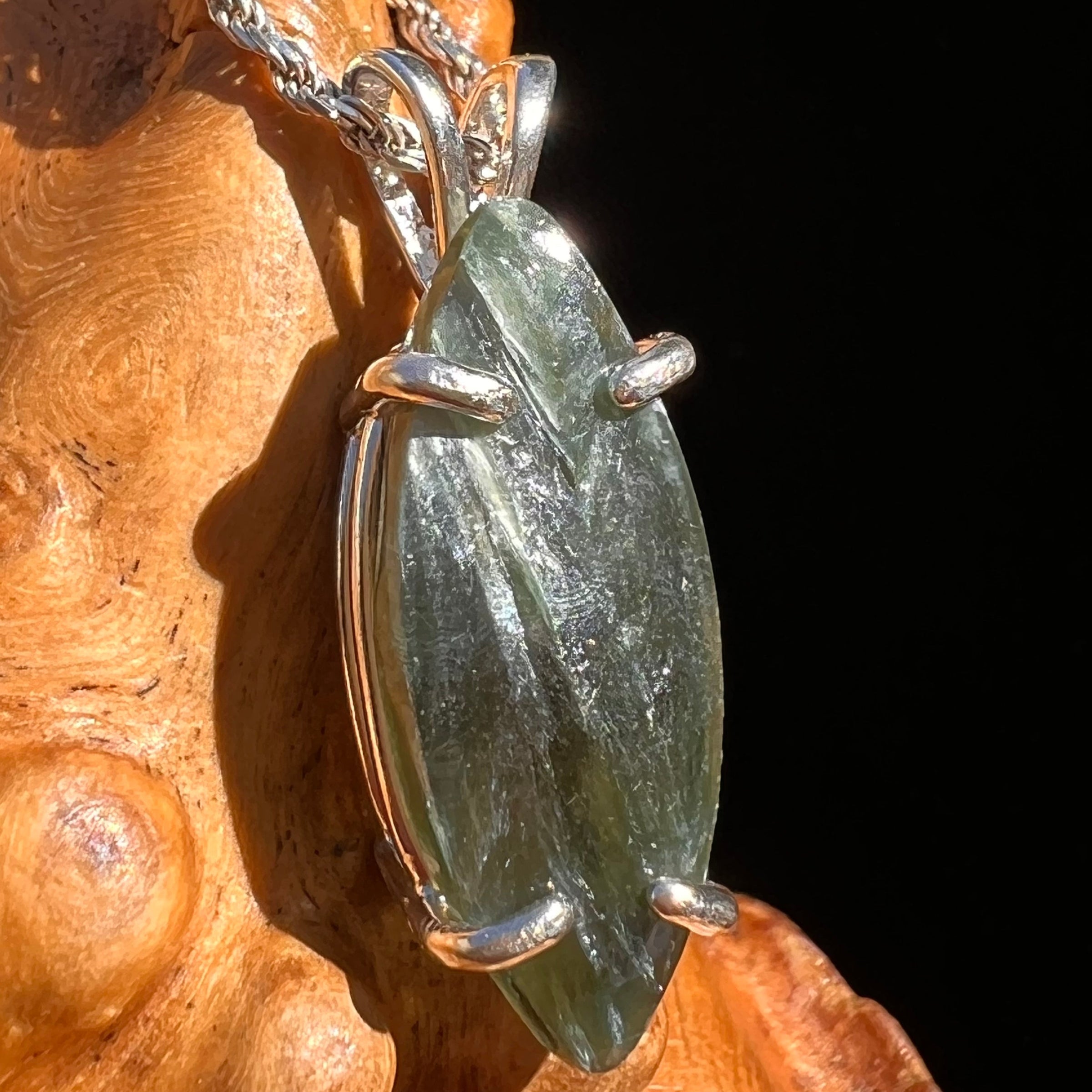 Seraphinite Pendant Sterling Silver #6564-Moldavite Life