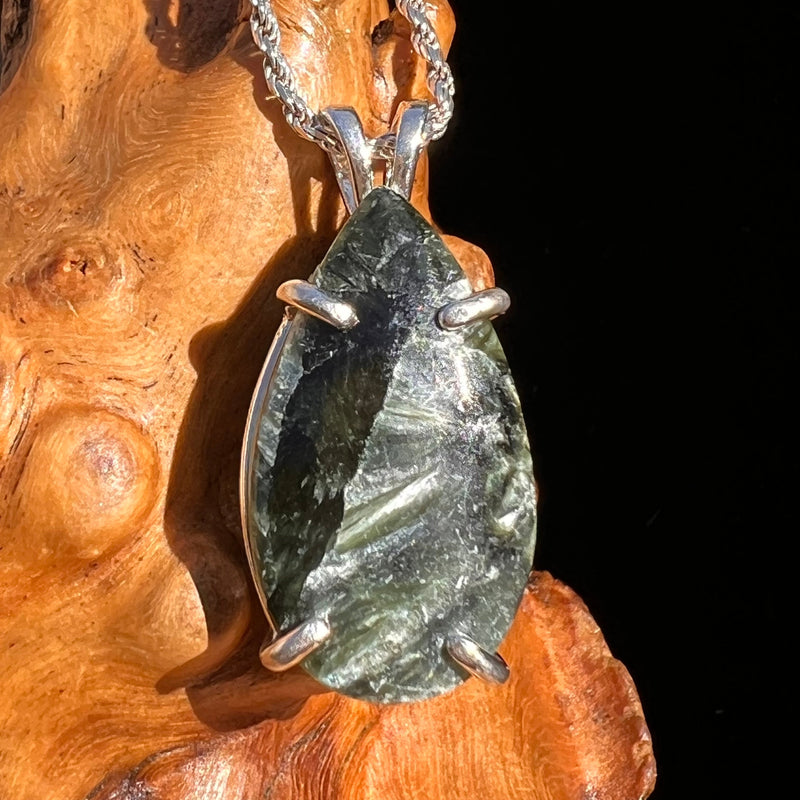 Seraphinite Pendant Sterling Silver #6565-Moldavite Life