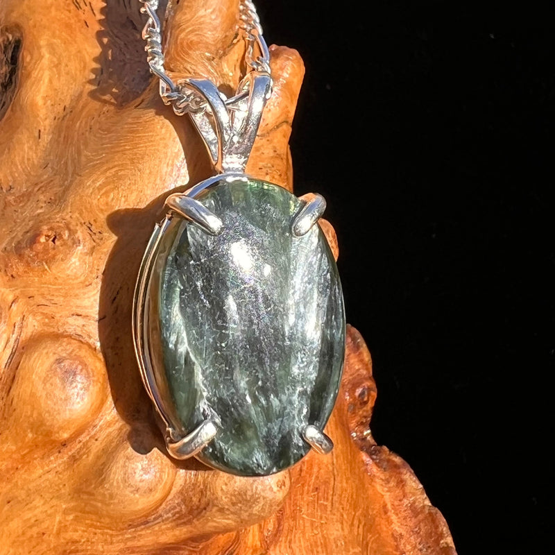 Seraphinite Pendant Sterling Silver #6567-Moldavite Life