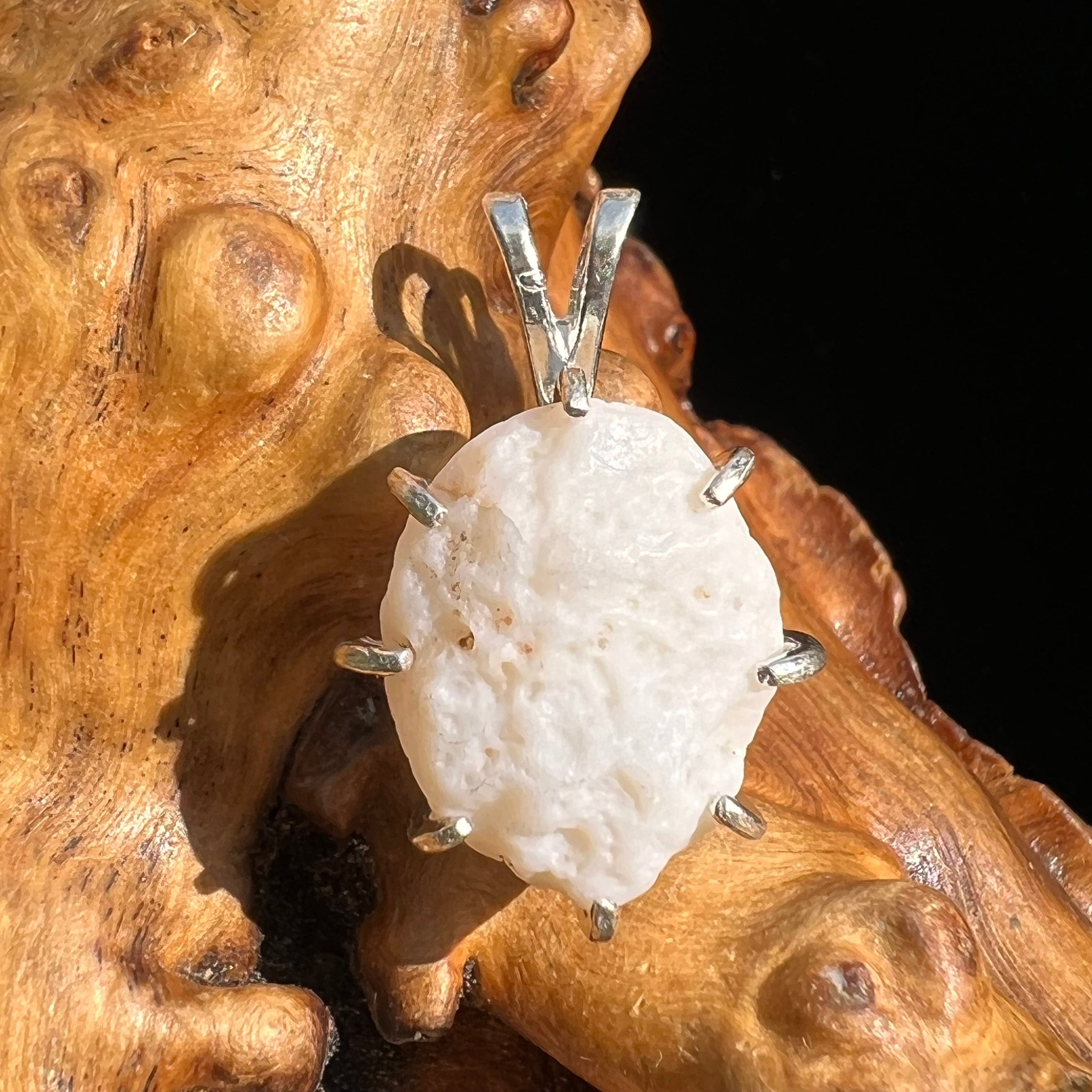 Sheba Stone Pendant Sterling Silver #2843-Moldavite Life