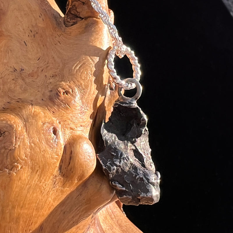 Sikhote Alin Meteorite Pendant Sterling Silver #7401-Moldavite Life