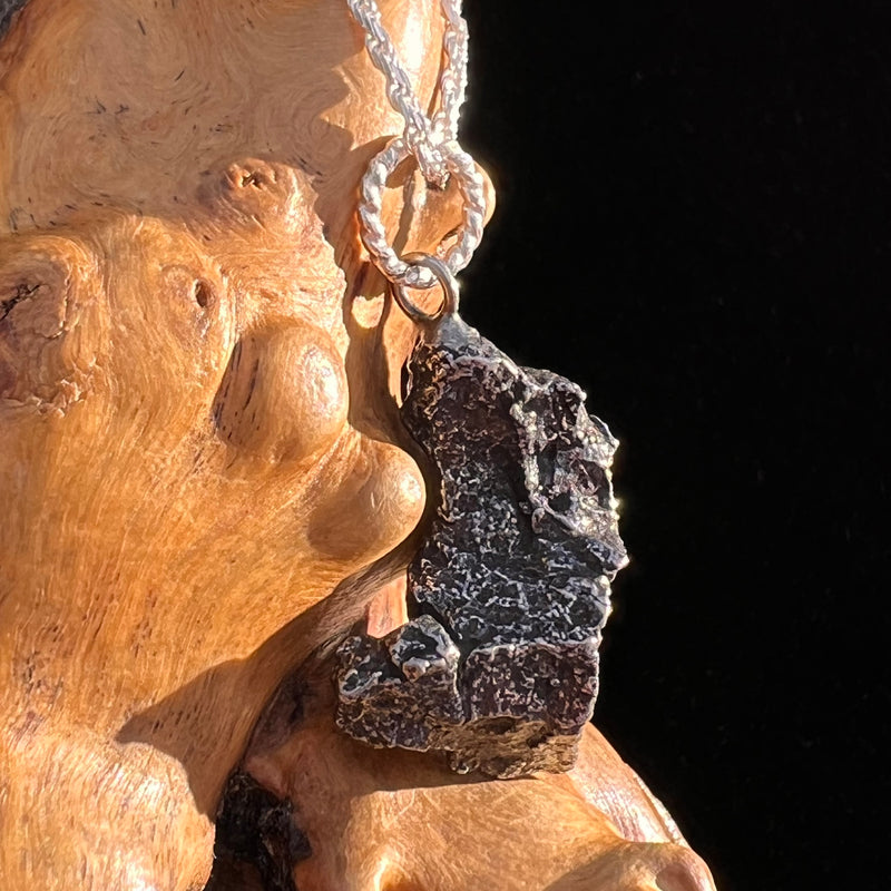 Sikhote Alin Meteorite Pendant Sterling Silver #7402-Moldavite Life