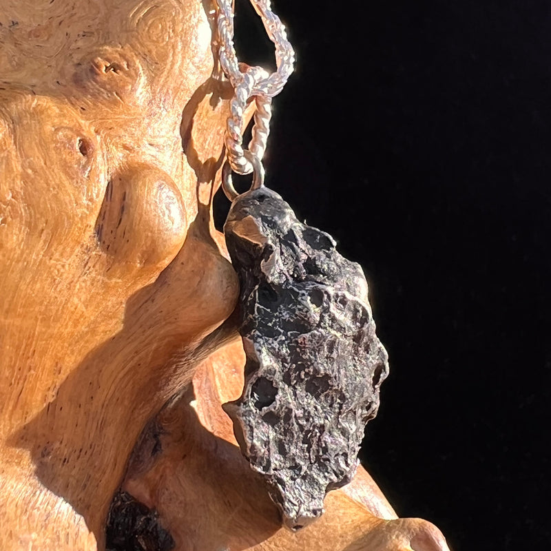 Sikhote Alin Meteorite Pendant Sterling Silver #7403-Moldavite Life