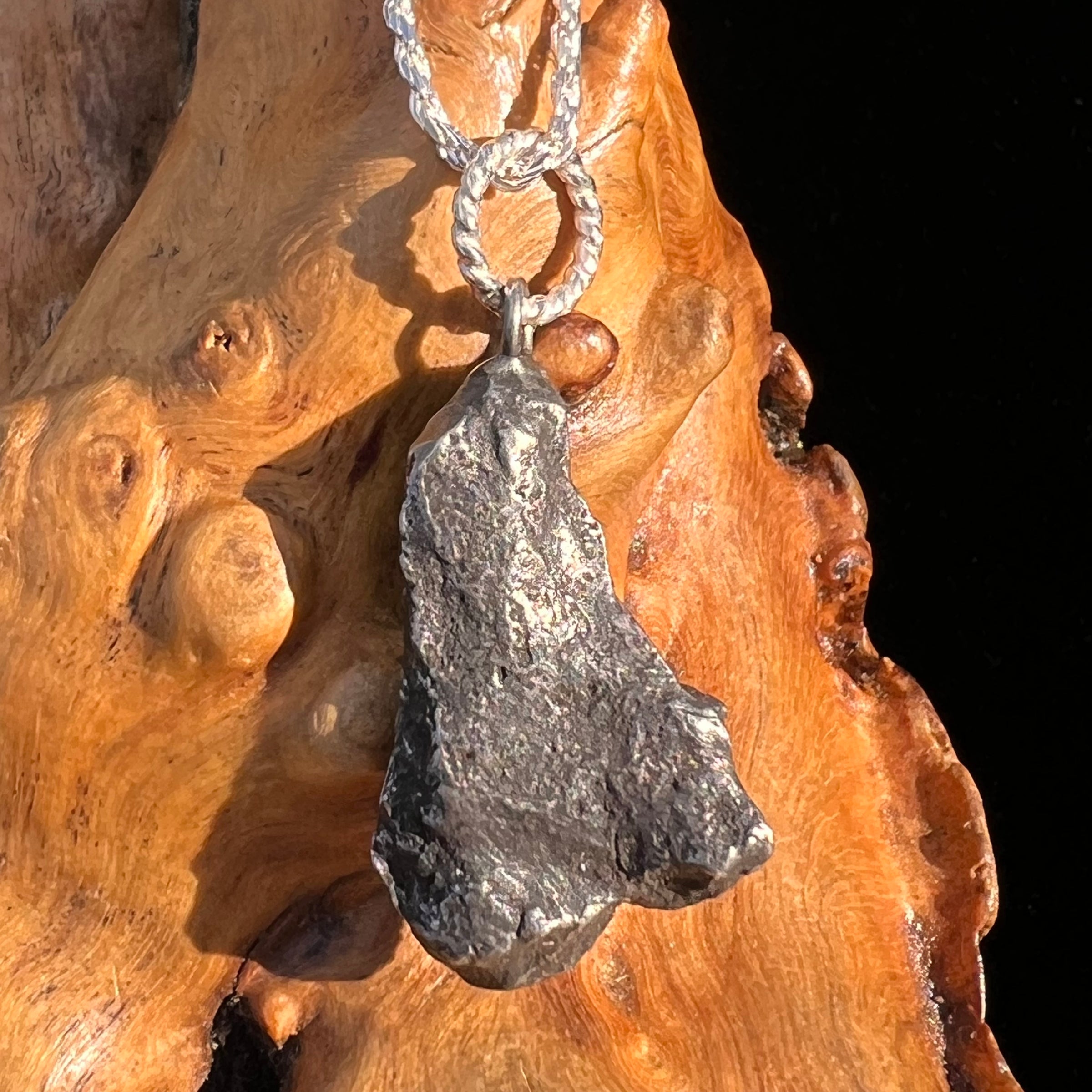 Sikhote Alin Meteorite Pendant Sterling Silver #7404-Moldavite Life