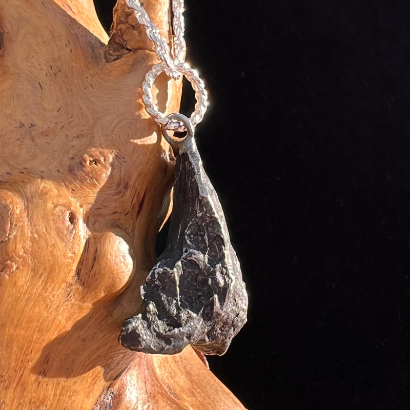 Sikhote Alin Meteorite Pendant Sterling Silver #7405-Moldavite Life