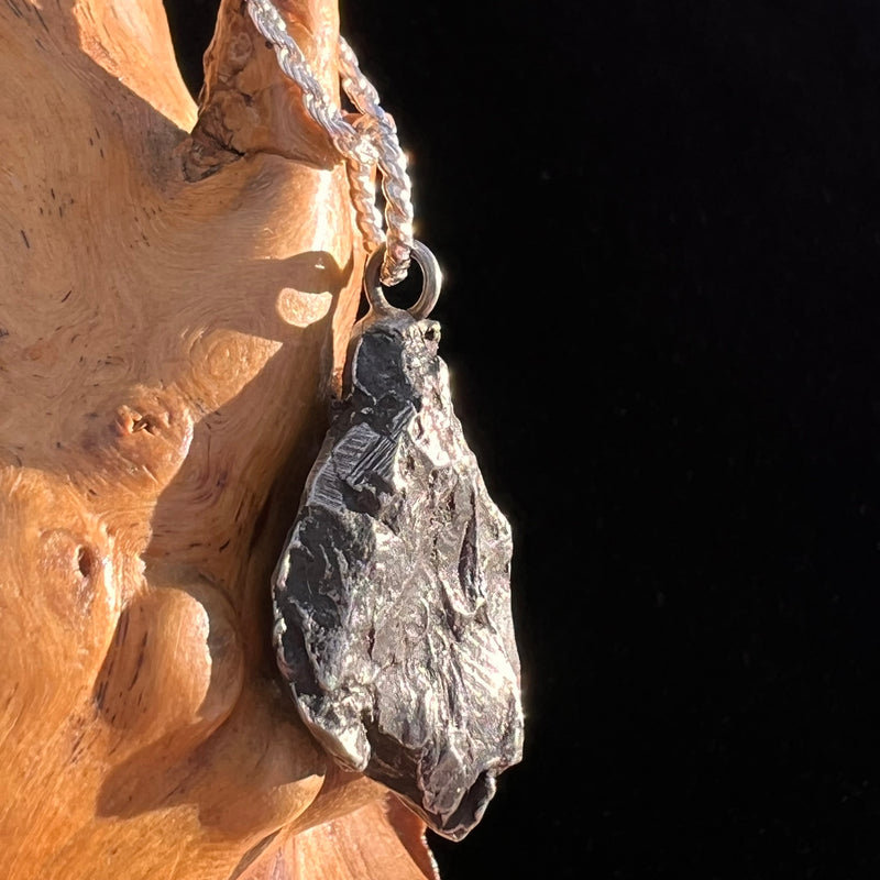 Sikhote Alin Meteorite Pendant Sterling Silver #7406-Moldavite Life