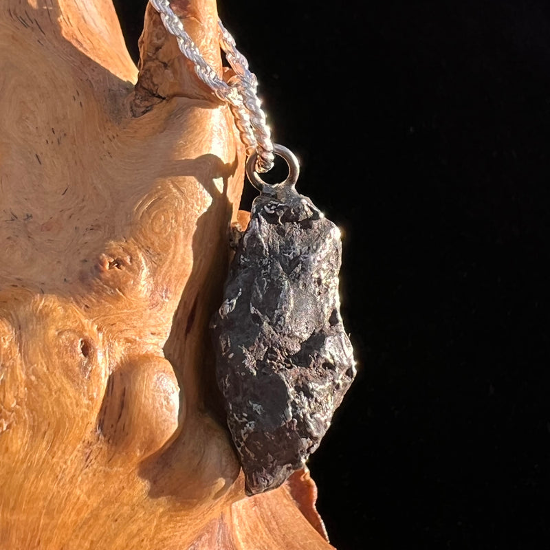 Sikhote Alin Meteorite Pendant Sterling Silver #7408-Moldavite Life