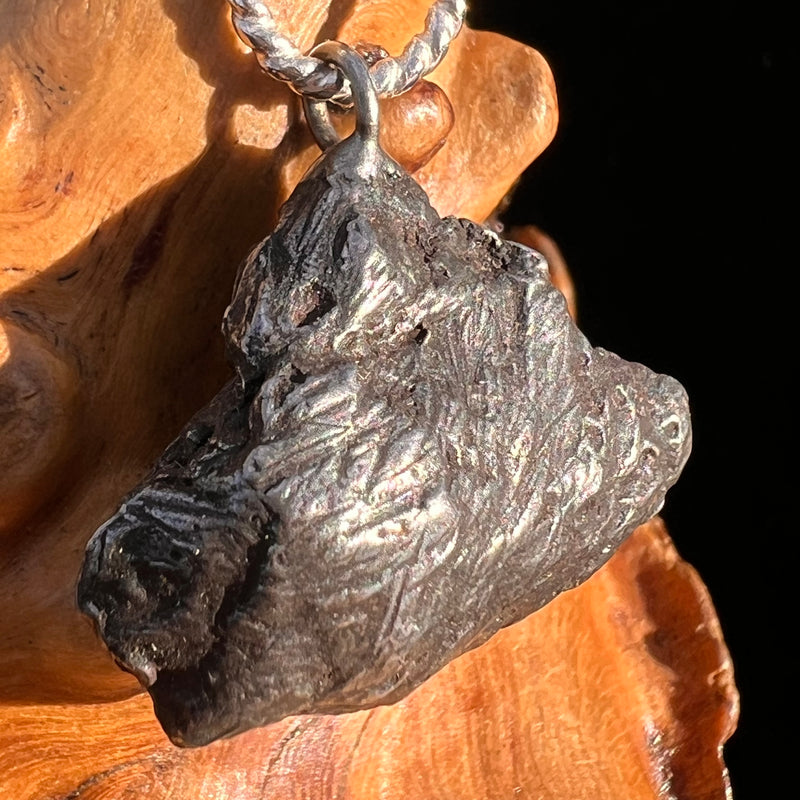 Sikhote Alin Meteorite Pendant Sterling Silver #7409-Moldavite Life