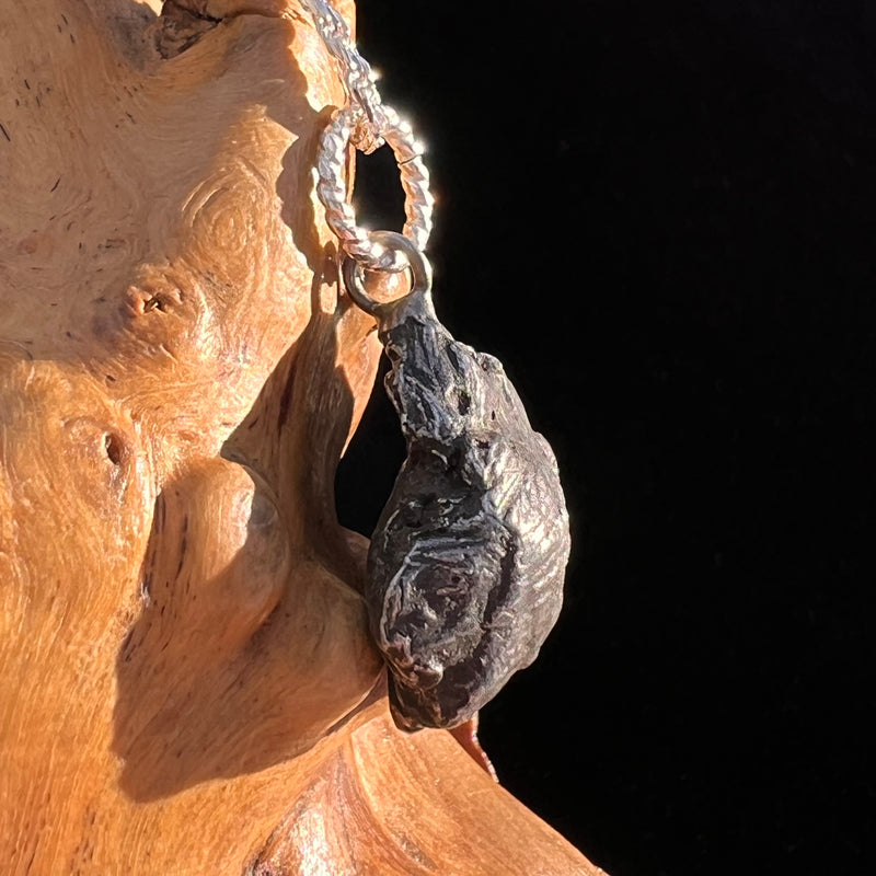 Sikhote Alin Meteorite Pendant Sterling Silver #7409-Moldavite Life