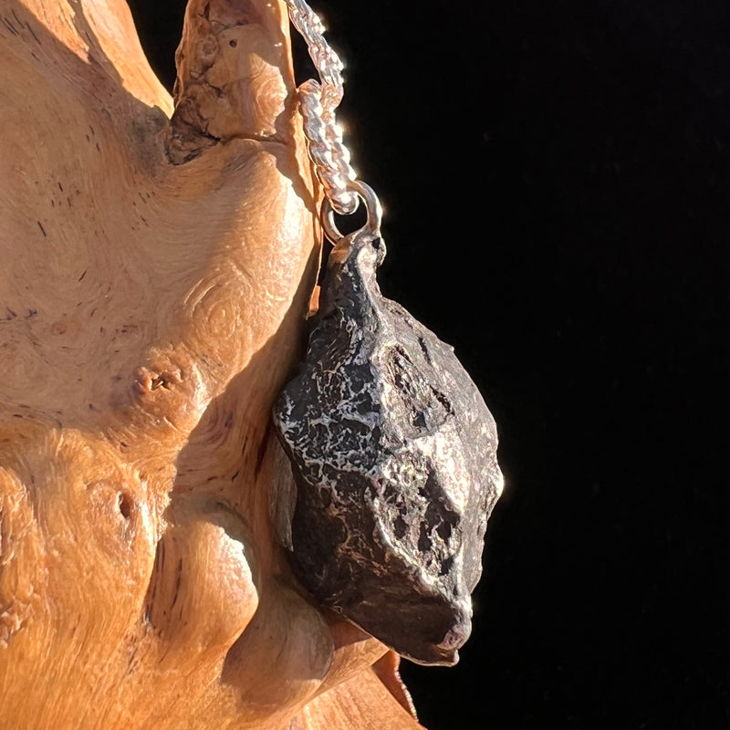 Sikhote Alin Meteorite Pendant Sterling Silver #7410-Moldavite Life