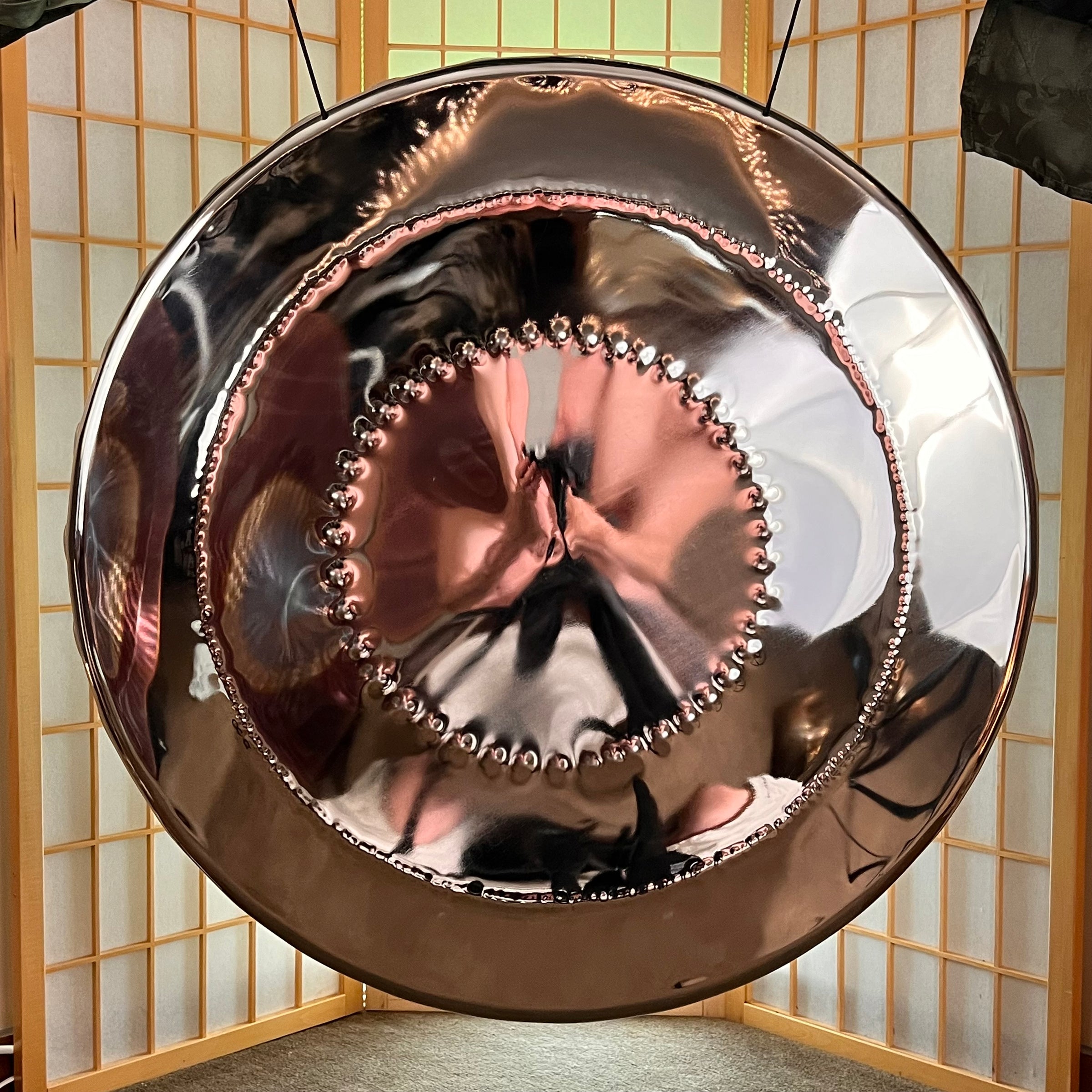 Silver Mirror Gong 34"-Moldavite Life