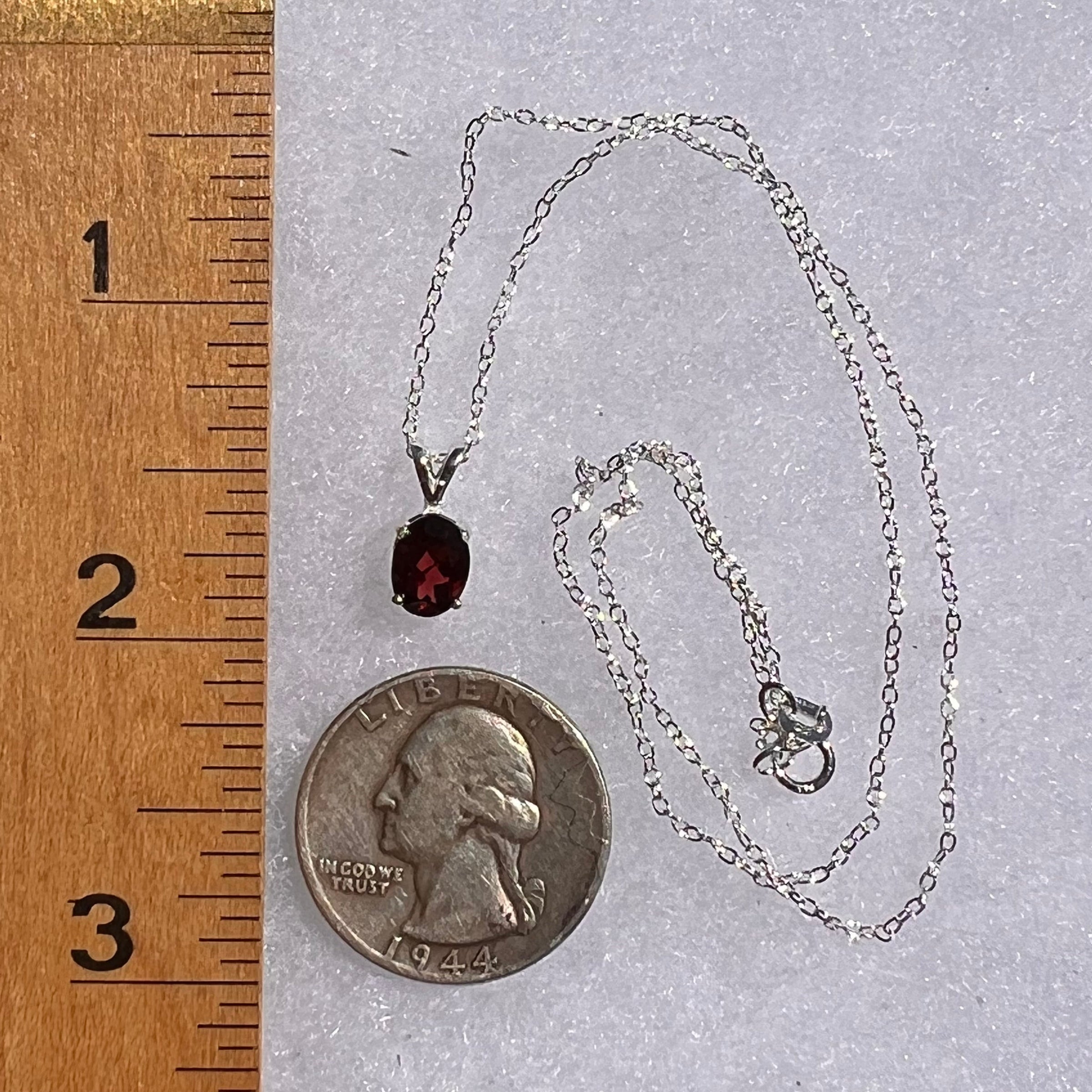 Spessartine Garnet Necklace Sterling Silver #6196