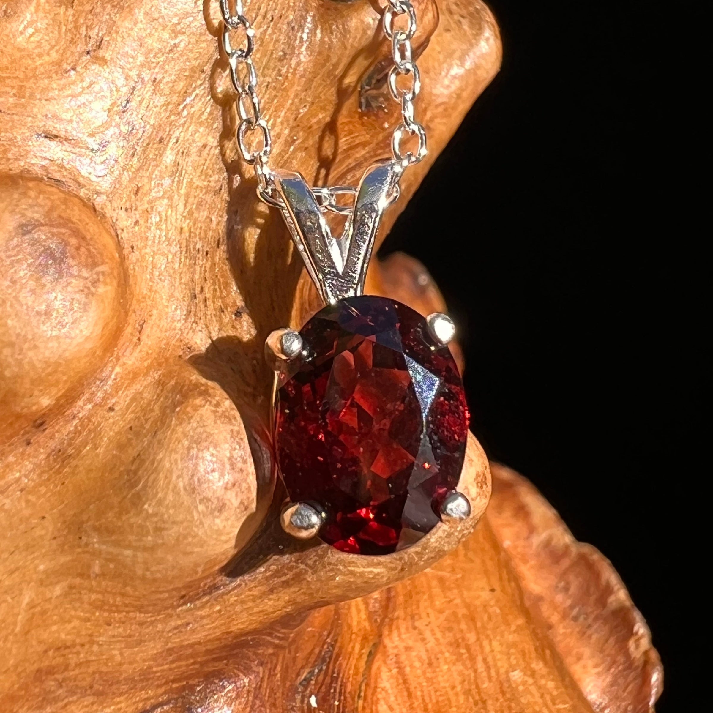 Spessartine Garnet Necklace Sterling Silver #6196