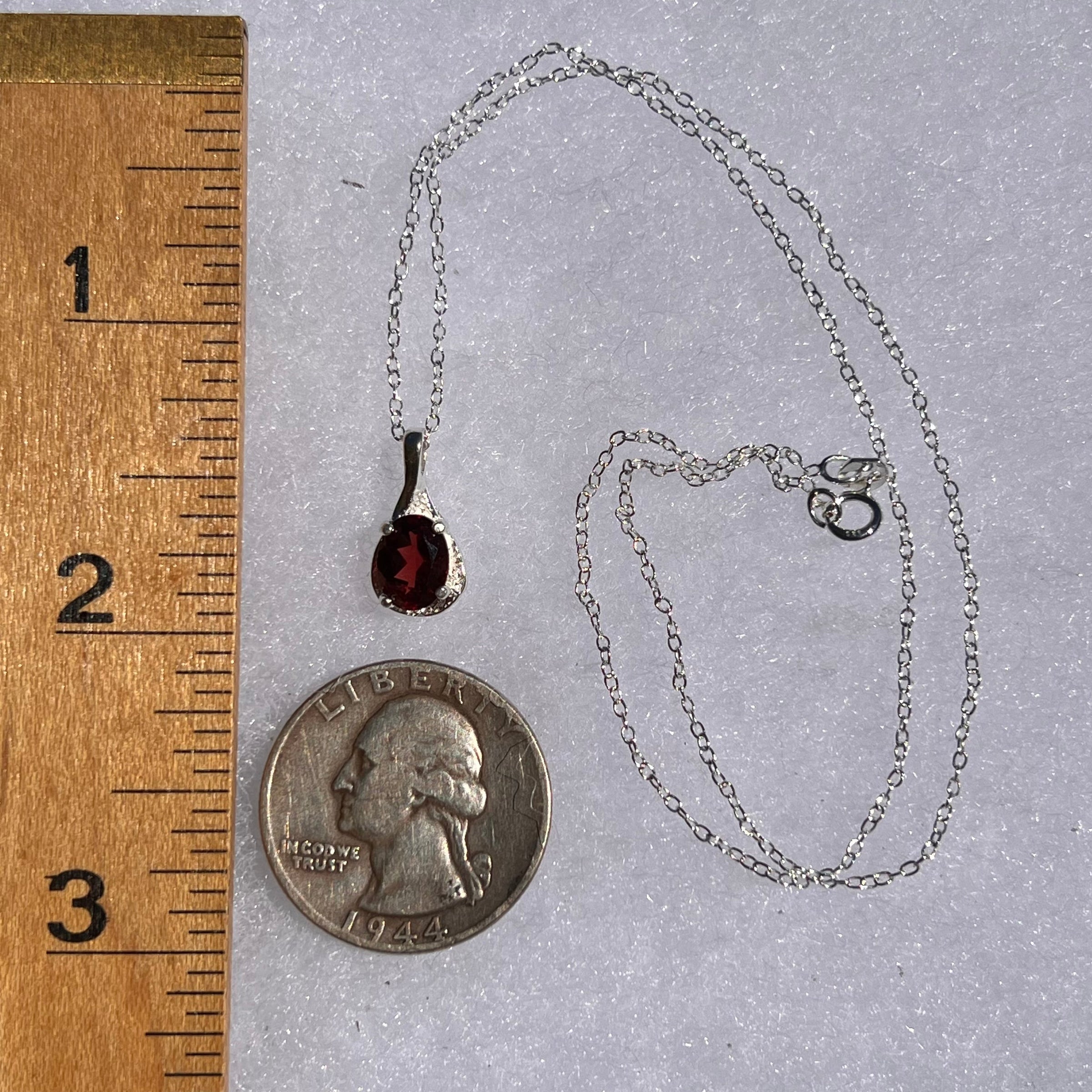 Spessartine Garnet Necklace Sterling Silver #6197-Moldavite Life