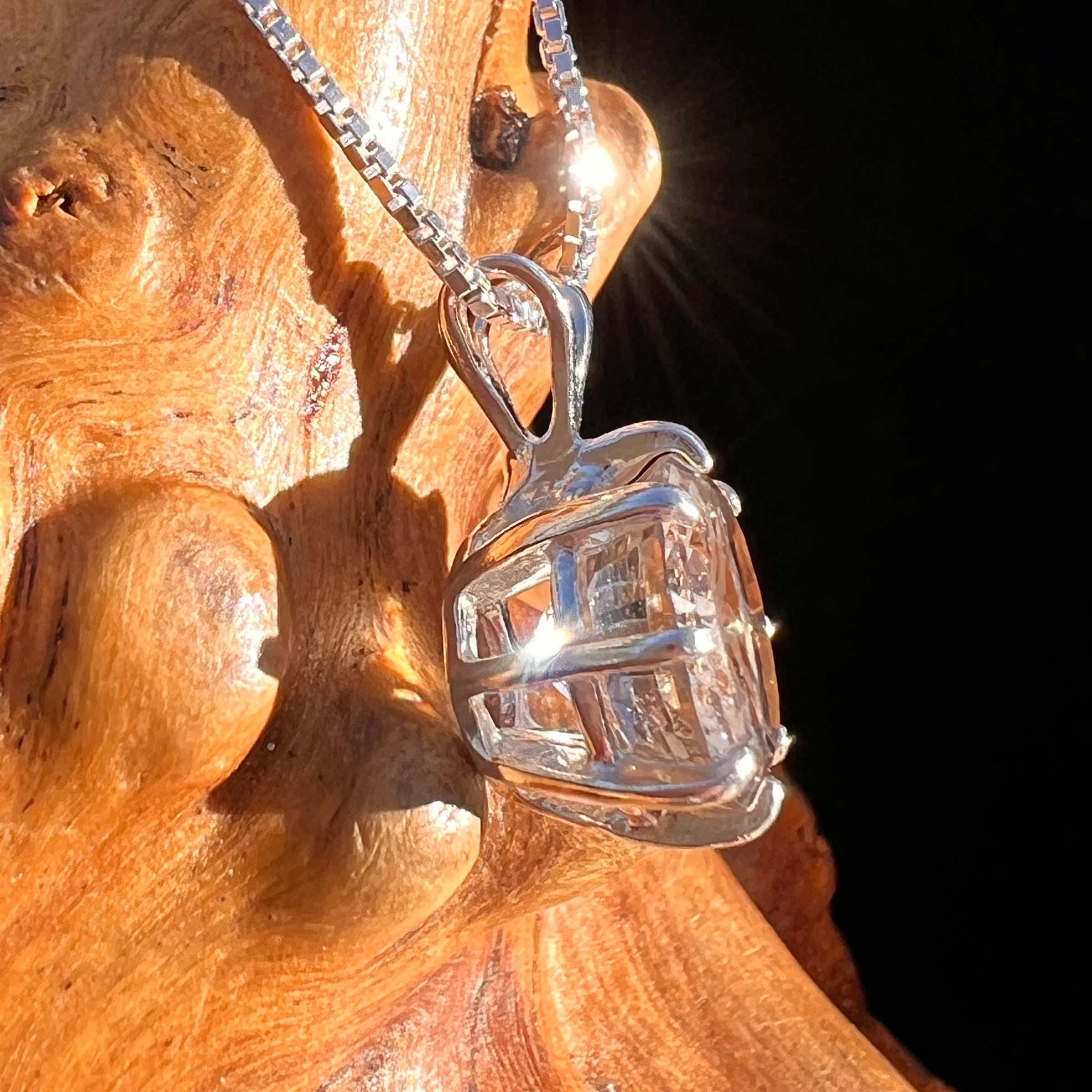 Spider Quartz Pendant Sterling Silver #7796-Moldavite Life