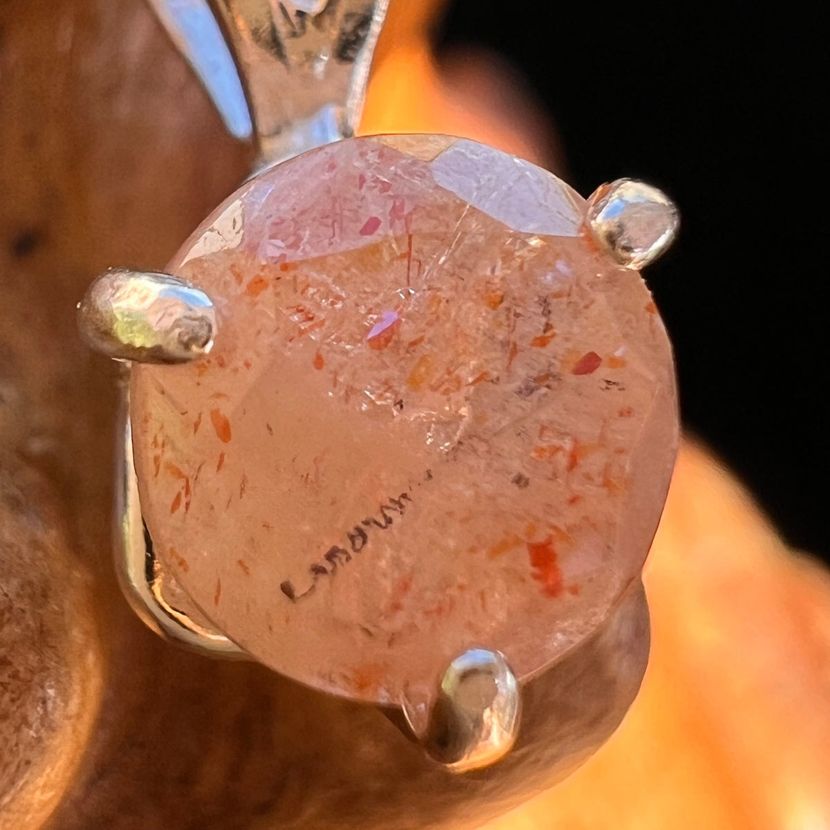 Sunstone Necklace Sterling Silver #6280-Moldavite Life