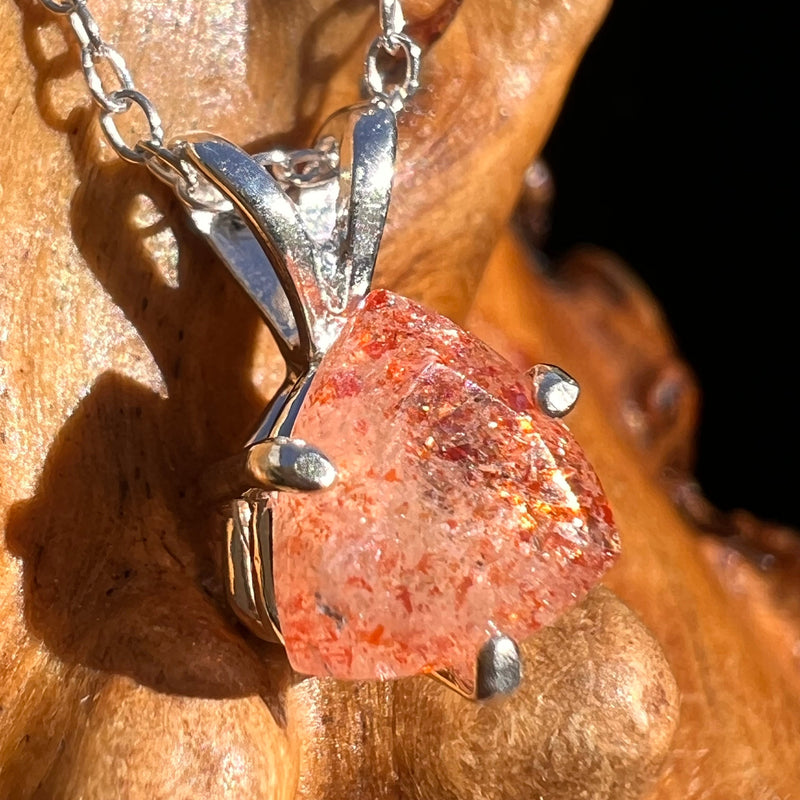 Sunstone Necklace Sterling Silver #6289-Moldavite Life