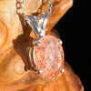 Sunstone Necklace Sterling Silver #6292-Moldavite Life