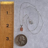 Sunstone Necklace Sterling Silver #6297-Moldavite Life
