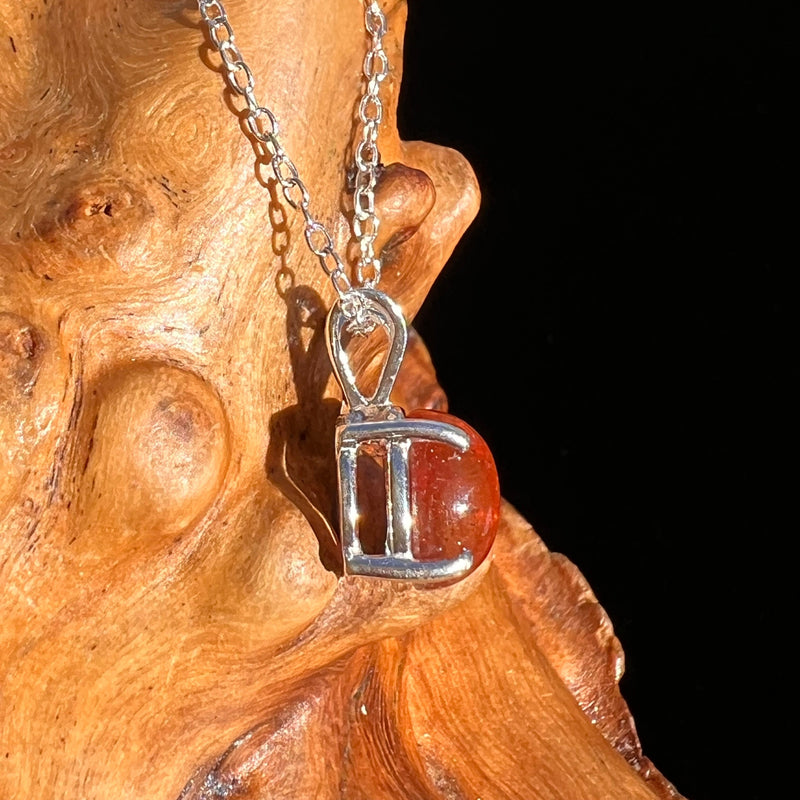 Sunstone Necklace Sterling Silver #6299-Moldavite Life