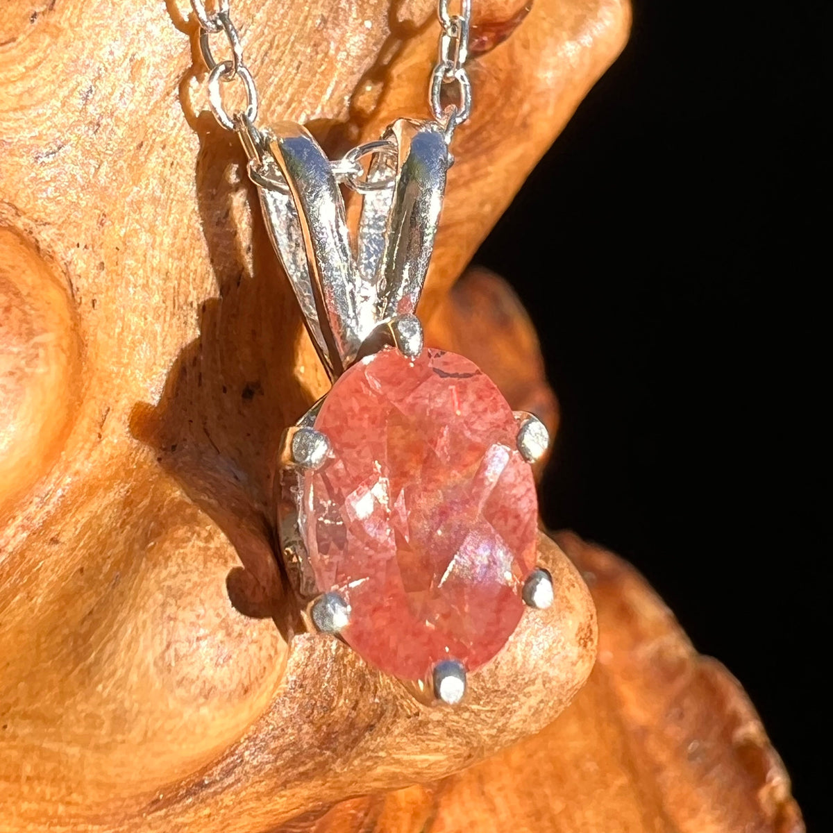 Sunstone Necklace Sterling Silver #6303-Moldavite Life